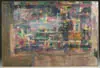 M.H., Modern Abstract, Light oil on masonite scene shows multi-colors overlapping in an abstract scene