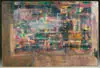 M.H., Modern Abstract, Light oil on masonite scene shows multi-colors overlapping in an abstract scene