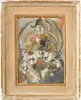 The Circus Figure by Ritter, Oil on board scene shows a seated figure with motioned arms and two yellow balls, offered Jan 2005