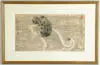 Clement Hurd, The Lion, Colored print of seated brown lion with black mane and tail. Appears to be a rubbing/linoleum cut