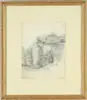 Gaines Ruger Donoho, A Ledge of Rock at Harper’s Ferry, Pencil drawing of rock outcropping