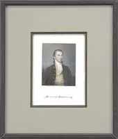 James Monroe by Asher Brown Durand, Colored engraving showing a half portrait of James Monroe engraved by Durand from a painting by J. Vanderlyn, offered Feb 2012