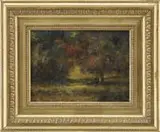Hudson Mindell Kitchell, Wooded Landscape, Oil on canvas