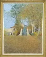 Fontfroide by André Bourrié, Large oil on canvas, offered Aug 2012