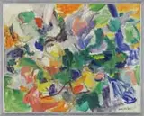 Paul Horiuchi, #3 Coenties Slip, Oil on canvas