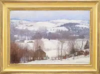Harold C. Dunbar, The Sugar House in Winter, Oil on canvas