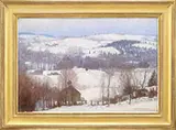 Harold C. Dunbar, The Sugar House in Winter, Oil on canvas