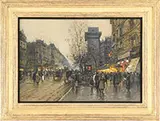 Eugène Galien-Laloue, Paris Street Scene