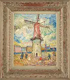 Oostplein Rotterdam, Holland by David Burliuk, Oil on canvas, offered Feb 2014