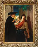 Phillipe, Advice for a Mother and Child, Oil on canvas