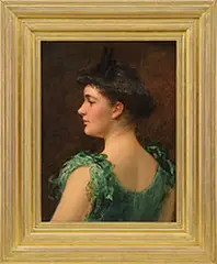 James Carroll Beckwith, Girl in Green, Oil on canvas
