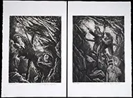 Eight Mining by Irwin D. Hoffman, Etchings on paper, offered Feb 2014