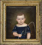 Unsigned, Portrait of a Young Boy with Whip, Oil on canvas