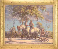 Alphonse Palumbo, Back from Fishing, Oil on canvas