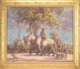 Alphonse Palumbo, Back from Fishing, Oil on canvas