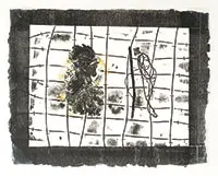 David Lynch, Untitled #25, 1999, Monoprint on handmade paper