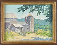 Anton Kamp, Study of a Barn, Oil on canvas