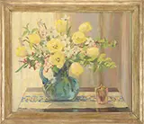 Isabel Parke Branson Cartwright, Spring Flowers, Oil on canvas