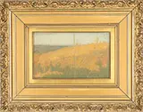 Albert Jean Adolphe, Golden Landscape, Oil on board