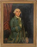 Unsigned, Portrait of a Gentleman in Blue Jacket, Oil on canvas
