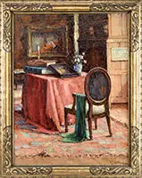 Interior Studio by Richard Leutenez, Oil on canvas, offered Feb 2014