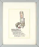 Unsigned, Four Works: Caricature with Verse, Watercolor and pen on paper