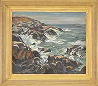Ocean Point, Maine by William Lester Stevens, Oil on canvas, offered Aug 2013