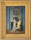 Domenico Mastaglio, The Monkey’s Accident, Oil on canvas
