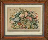Carlo Carvoli, Abundant Fruit and Flower Still Life, Watercolor on paper