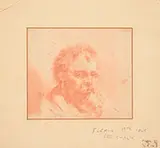 Unsigned, Portrait of a Man’s Head, Red chalk on paper