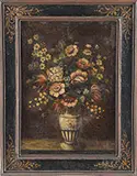 Unsigned, Still Life of Flowers, Oil on canvas