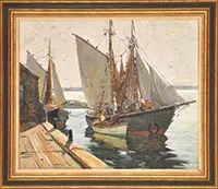 Nets and Sails by Anthony Thieme, Oil on canvas, offered Aug 2013