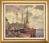 Robert G. Blue, Summer Day – Gloucester, Oil on canvas