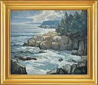 Ken Knowles, Arcadia Breakers, Oil on masonite