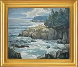 Ken Knowles, Arcadia Breakers, Oil on masonite