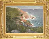 Randall Davey, Coastal View, Oil on academy board