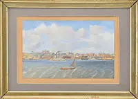 View of Chelsea from East Boston by William B. Gleason, Oil on paper, offered Aug 2013