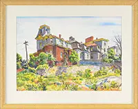 Charles Peter Demetropoulos, Victorian Home, Watercolor on paper