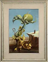 Surrealistic Landscape by Signed, Oil on Masonite, offered Aug 2013