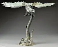 Unsigned, Eagle on Branch, Bronze