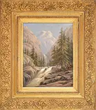 William Rickarby Miller, Western Falls, Oil on board