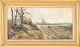 O. Garulli, Figures on a Dirt Road, Oil on canvas