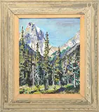 Clifford Jackson, Canadian Rockies, Oil on canvasboard