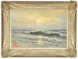 Manuel Valencia, Sunrise Breakers, Oil on canvas