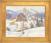 Mike Graves, Farmstead in Winter, Oil on canvas