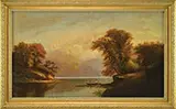 Samuel P. Dyke, A Day on the Susquehanna River, Oil on canvas