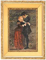 Romeo and Juliet by Signed, Oil on canvas, offered Aug 2013