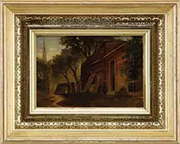 Edward Lamson Henry, Looking Towards North Church, Oil on canvas