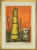 Bernard Buffet, Yellow Ewer with Glass, Lithograph