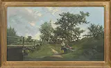 Franklin Stanwood, Two Children Down by the River, Oil on canvas